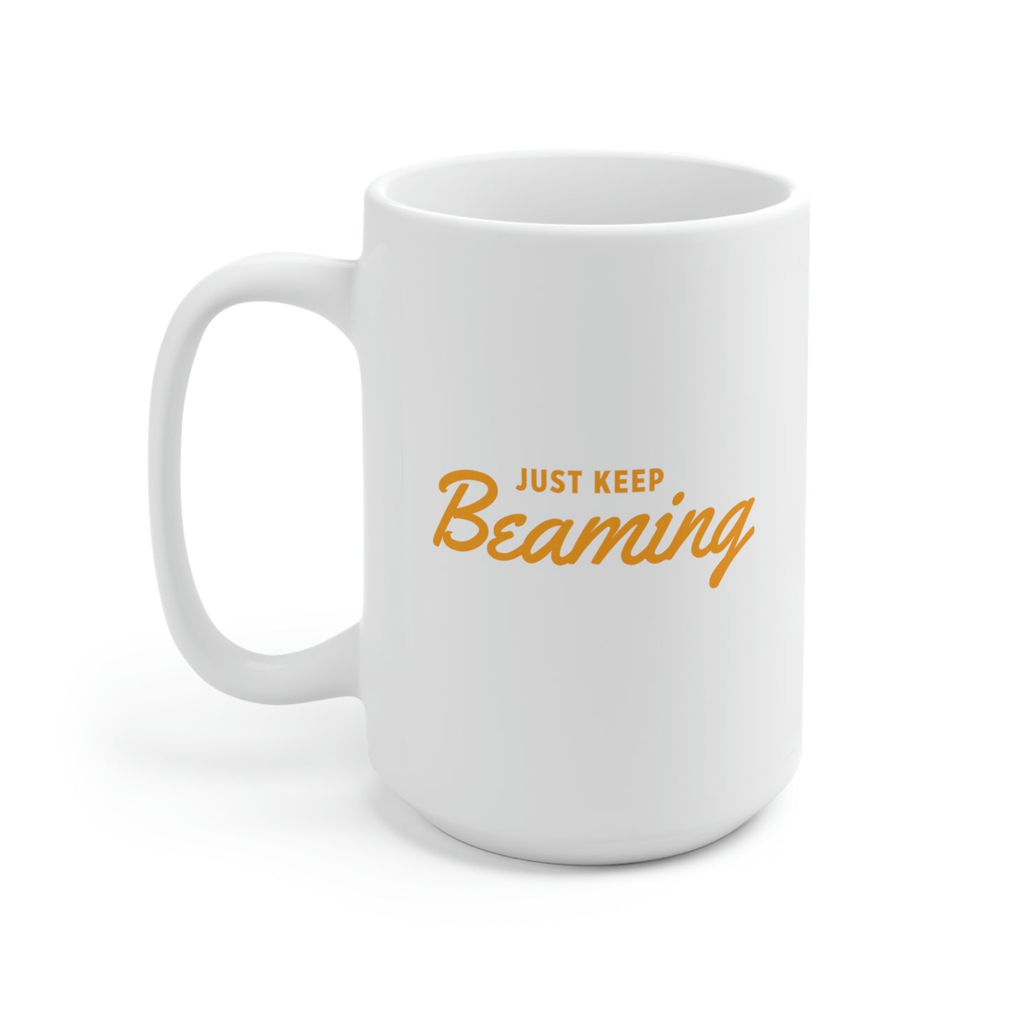 15oz White Mug w/ Logo + Tagline